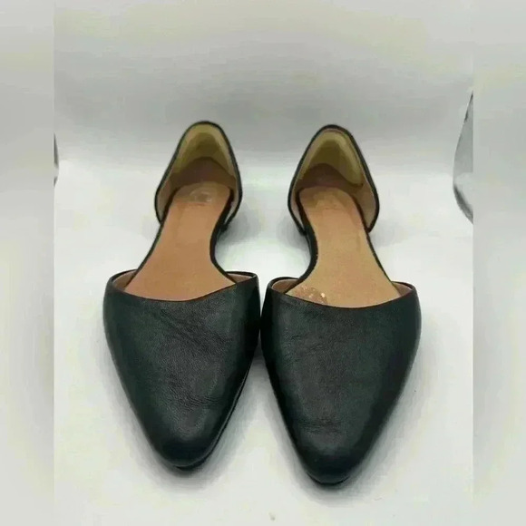 J Jill Elegant Black Leather D'Orsay Pointed Toe Flats Women’s Size 8.5 EEUC!! - Picture 2 of 4